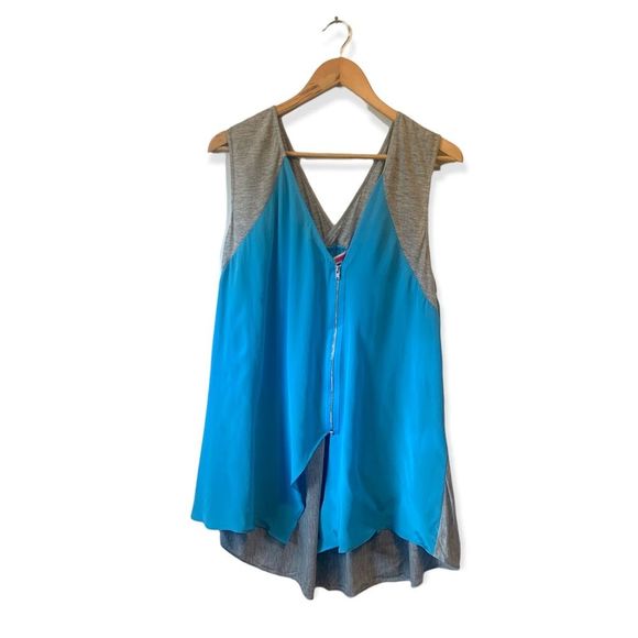 Tracy Reese Tops - Tracy Reese Color Block Asymmetrical Color Block Zipper Tank Size Medium